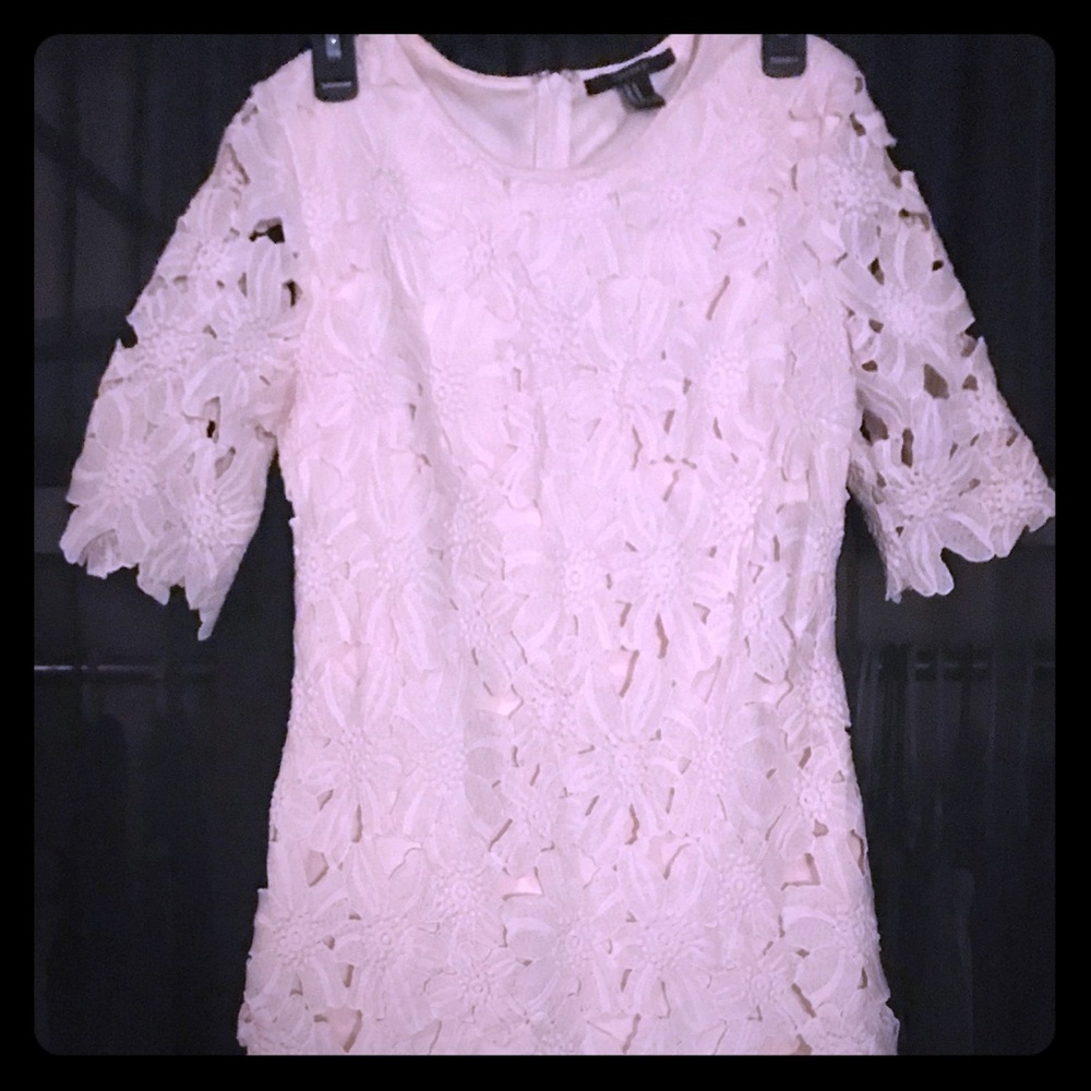 Light pink dress.